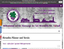 Tablet Screenshot of fussball-weinboehla.de